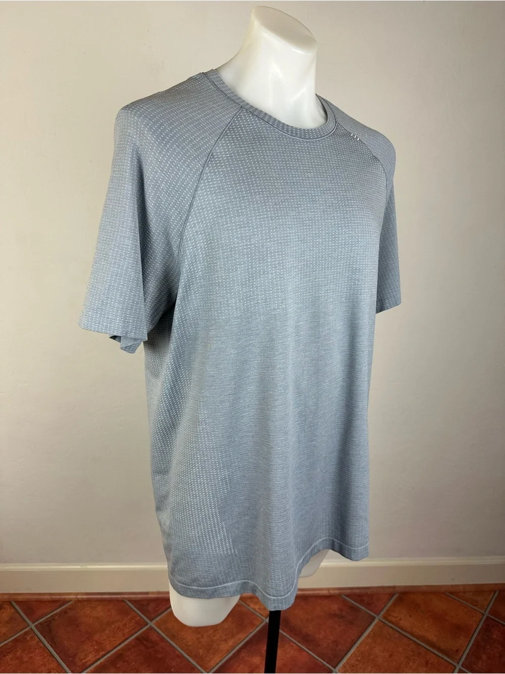 lululemon athletica Men's “Start Where You Are” Light Blue Performance Tee
